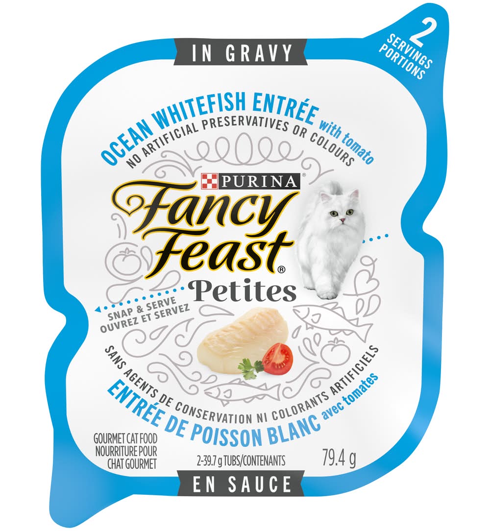 Purina Fancy Feast Petites White Fish With Tomato in Gravy Cat Food (79.4 g)