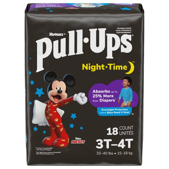 Pull-Ups Boys' Night-Time Potty Training Pants 3t-4t (18 ct)