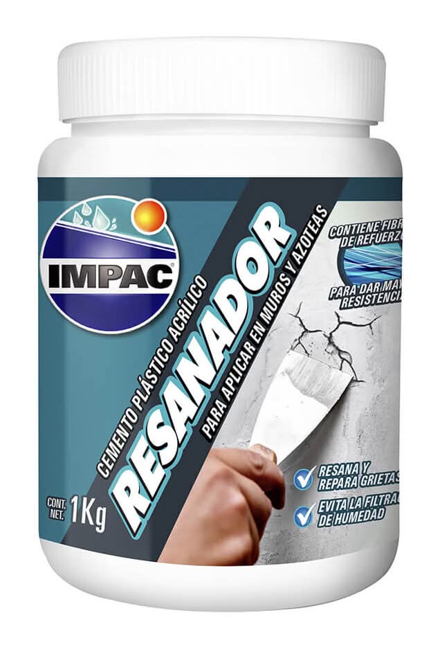 IMPAC · Cemento plástico resanador acrílico (1 kg)