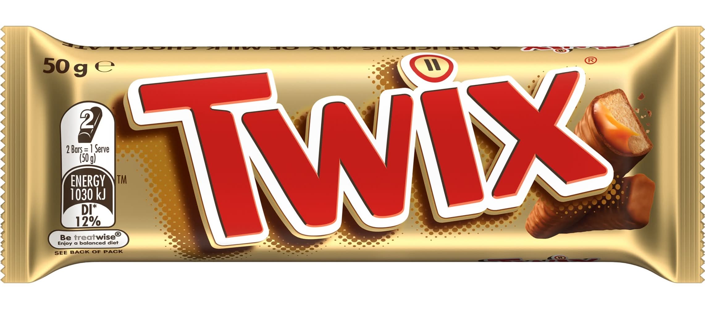 Twix Milk Chocolate Bar 50g