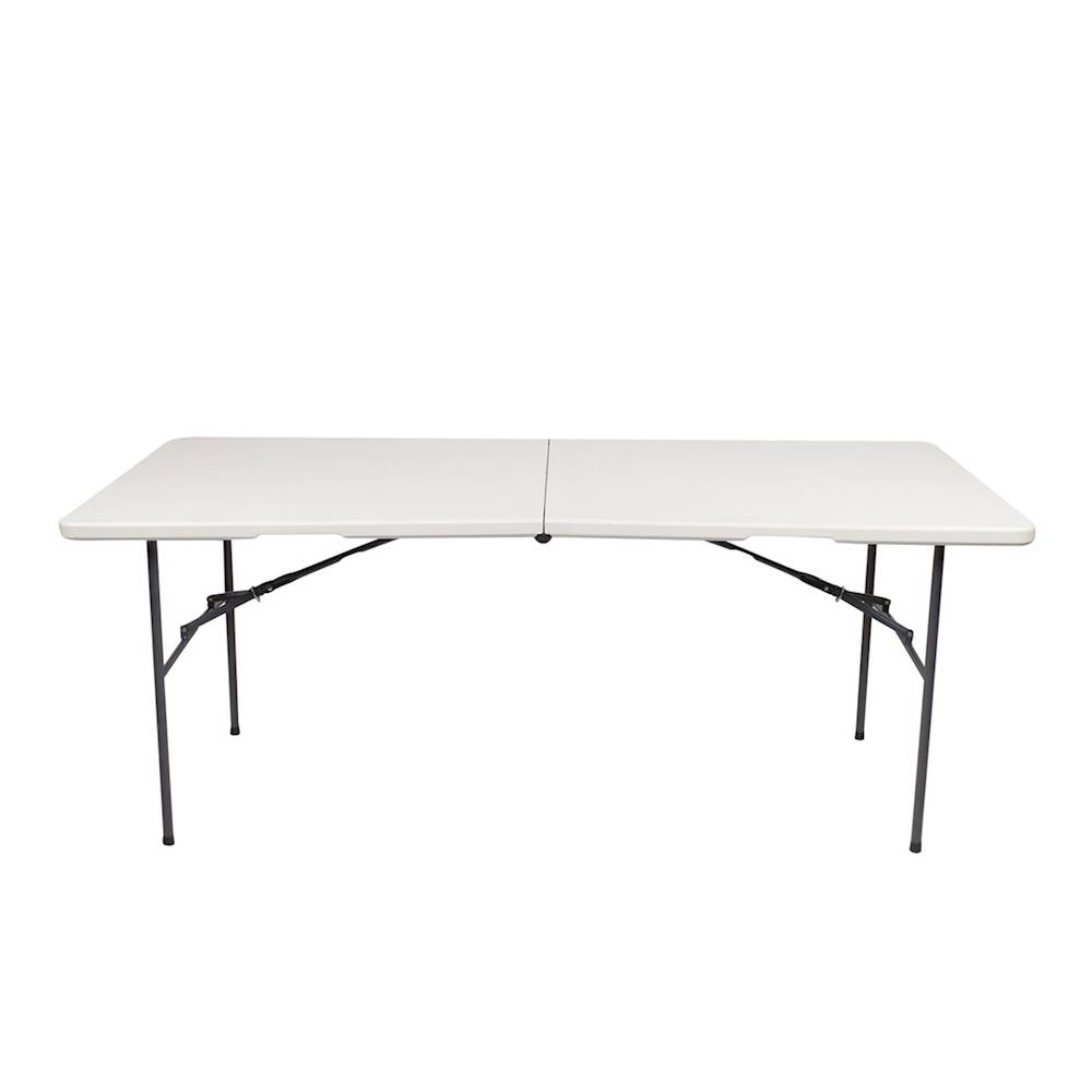 Enduro mesa rectangular plegable blanca polietileno (1 pieza)