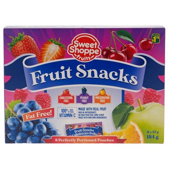 Sweet Shoppe Mixed Fruit Snack - 8 Pouches (184 g)