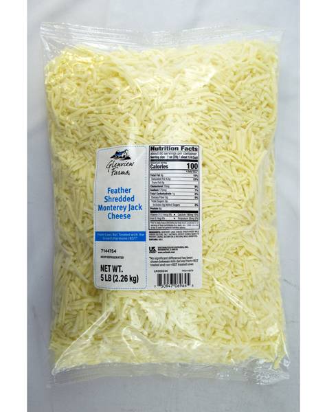 Glenview Farms Feather Shredded Monterey Jack Cheese (5 lbs)