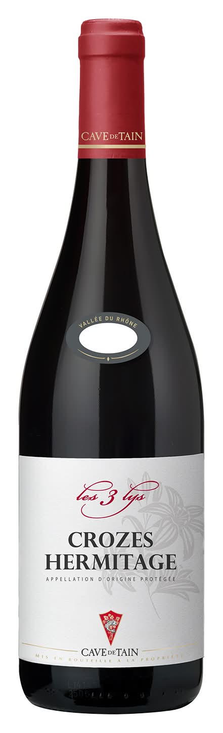 Cave de Tain - Vin rouge aop crozes hermitage les 3 lys (750ml)