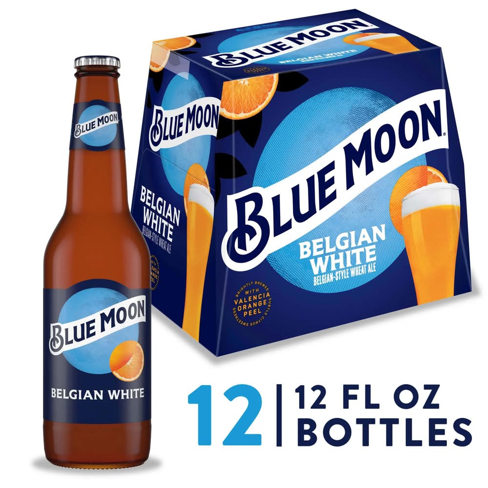 Blue Moon Belgian White Wheat Ale Beer (12 x 12 fl oz)