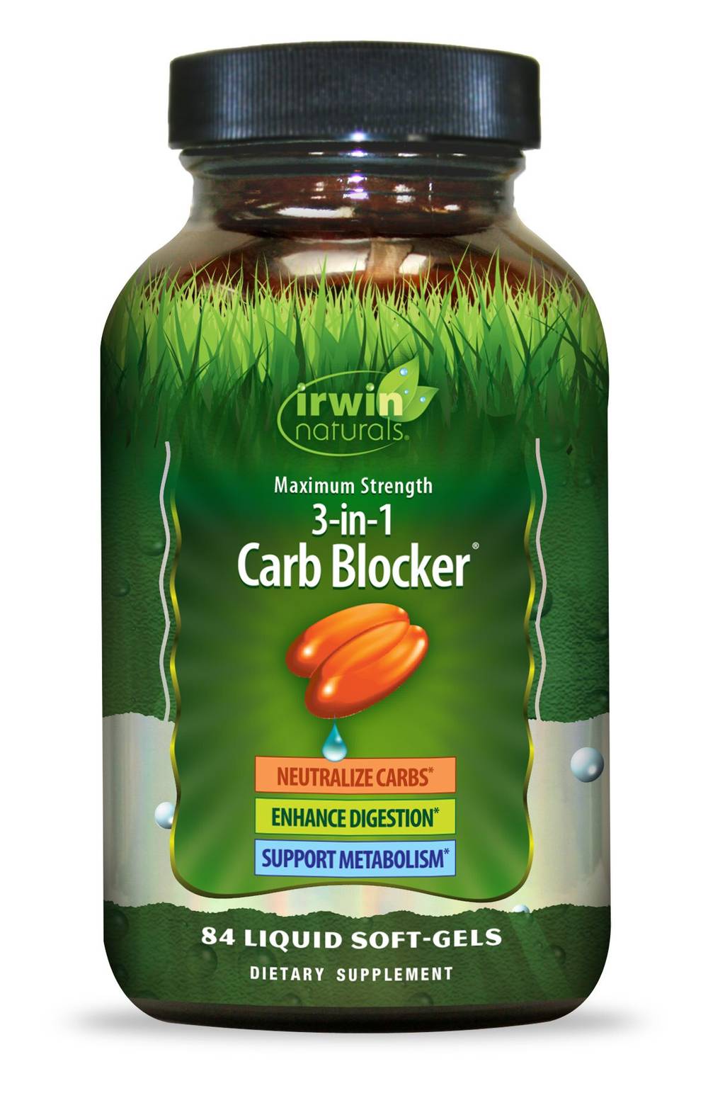 Irwin Naturals Maximum Strength 3-in-1 Carb Blocker (84 ct)