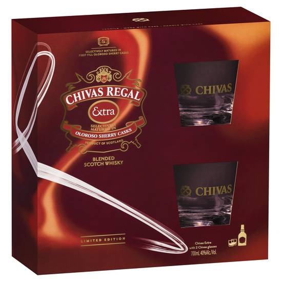 Buy Chivas Regal 18 Year Old 700ml with 2 Limited Edition Glasses VAP 2022  - Price, Offers, Delivery