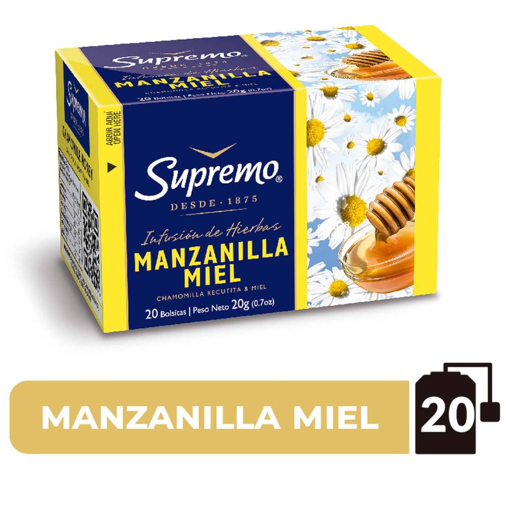 Supremo infusión manzanilla miel (caja 20 u)