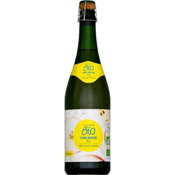 Monoprix Bio Cidre Bouché Brut Bio La Bouteille De 75 Cl