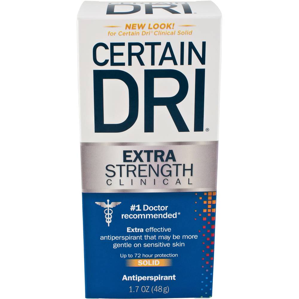 Certain Dri Extra Strength Clinical 72-Hour Antiperspirant & Deodorant Stick, Powder Fresh, 1.7 OZ