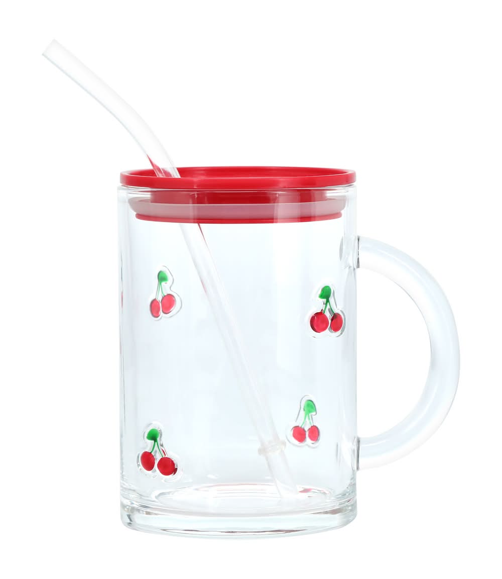 Sipper Mug 16oz Red Cherries