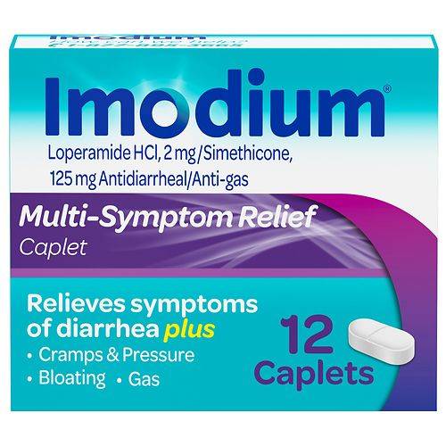 Imodium Multi-Symptom Relief Anti-Diarrheal Medicine Caplets - 12.0 ea