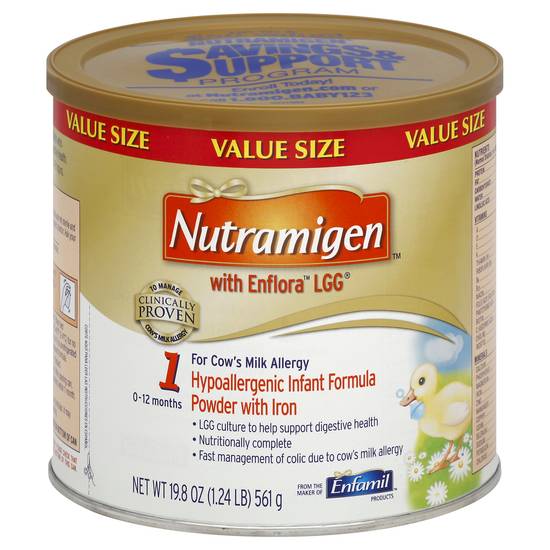 Nutramigen Hypoallergenic Infant Formula Powder With Iron (19.8 oz)