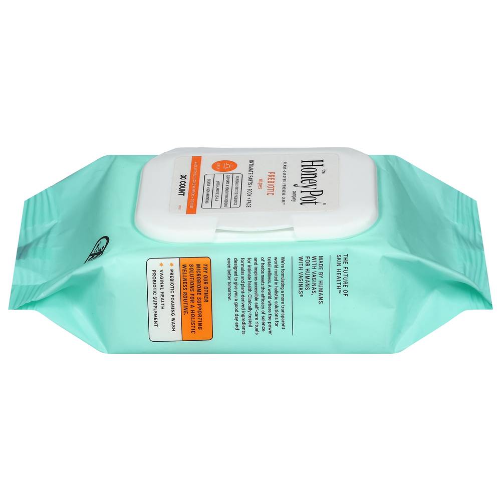 The Honey Pot Prebiotic Feminine Cleansing Wipes (30 ct)