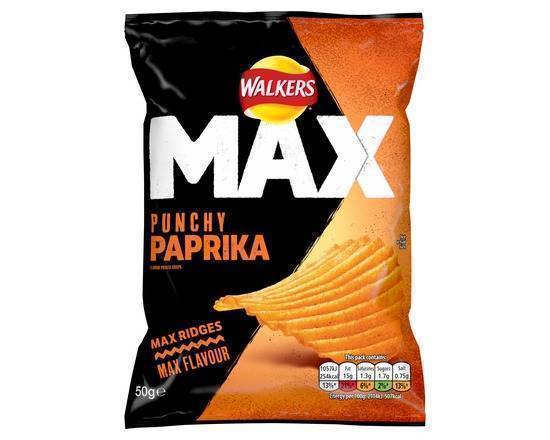 Walkers Max Punchy Paprika Crisps 50g