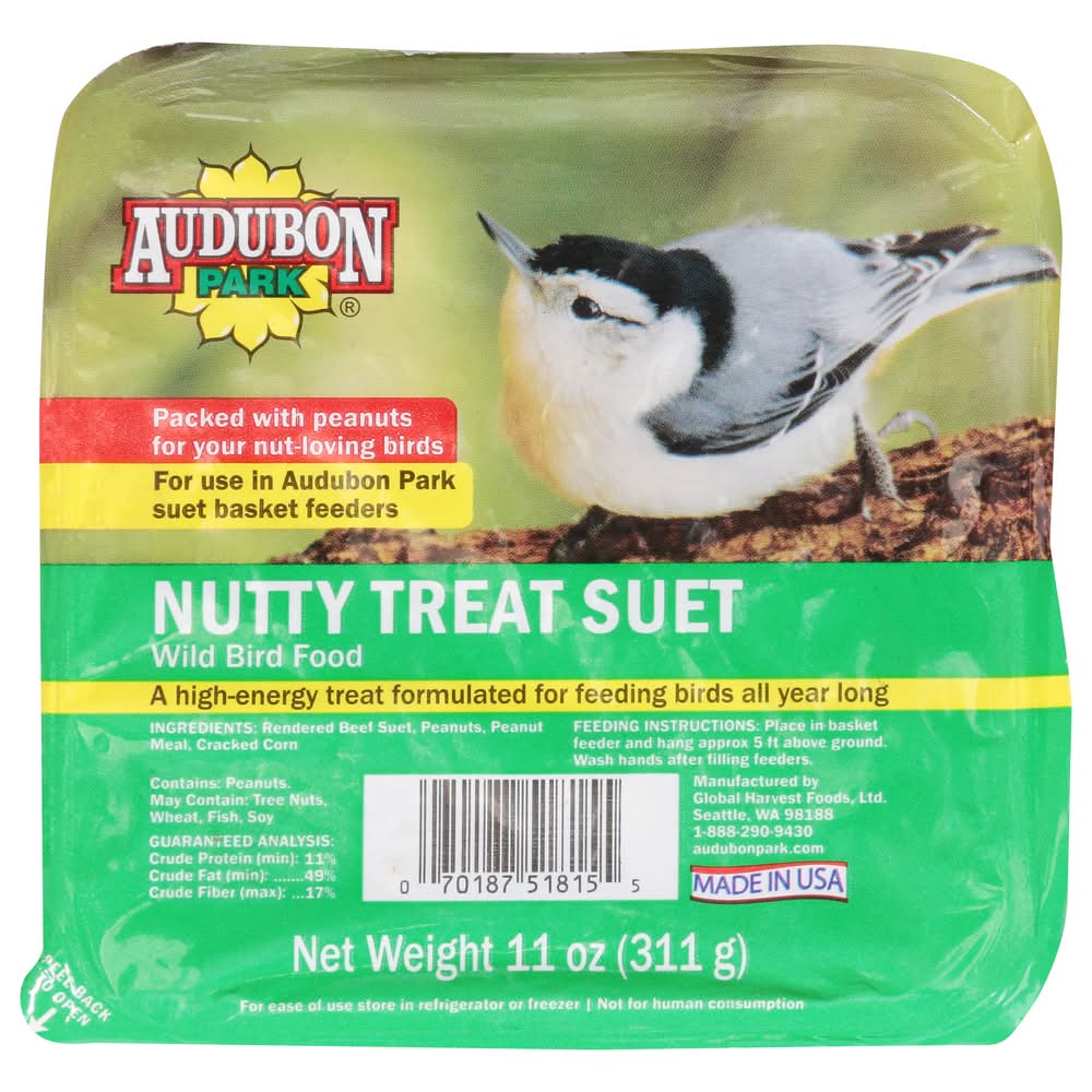 Audubon Park Nutty Treat Suet Wild Bird Food (11 oz)