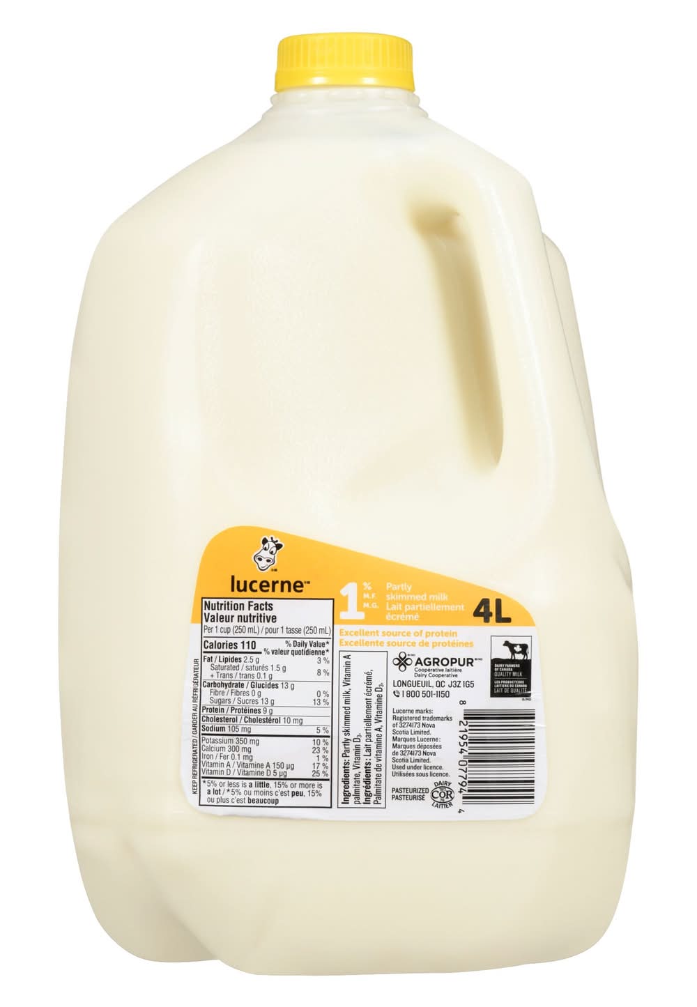 Lucerne 1% M.f. Partly Skimmed Milk (4 L)