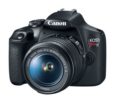 Canon Eos Rebel T7 Dslr Video Camera, Black