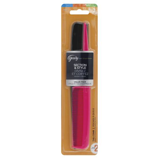 Goody Section & Style Combs (2 pack)