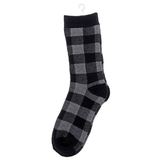 # Cushioned Plaid Socks (##)