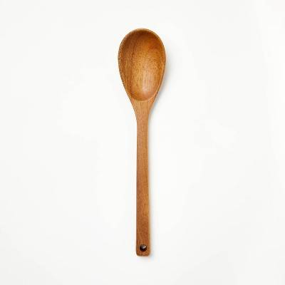 Figmint Acacia Wood Solid Spoon, Brown