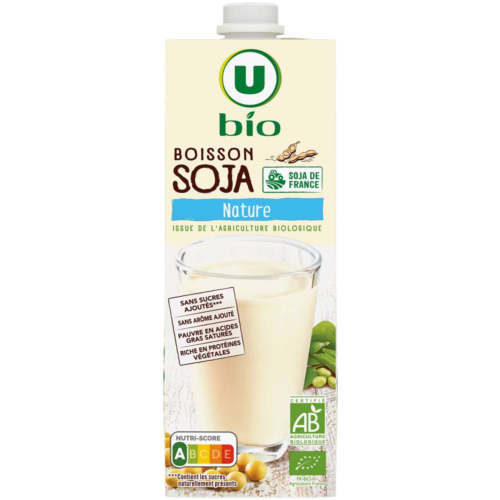 Les Produits U - U - bio boisson végétale soja nature bio (1 L)