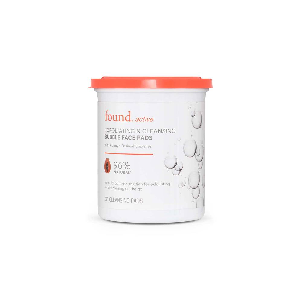 Found Active Exfoliating & Cleansing Bubble Face Pads (30 ct)