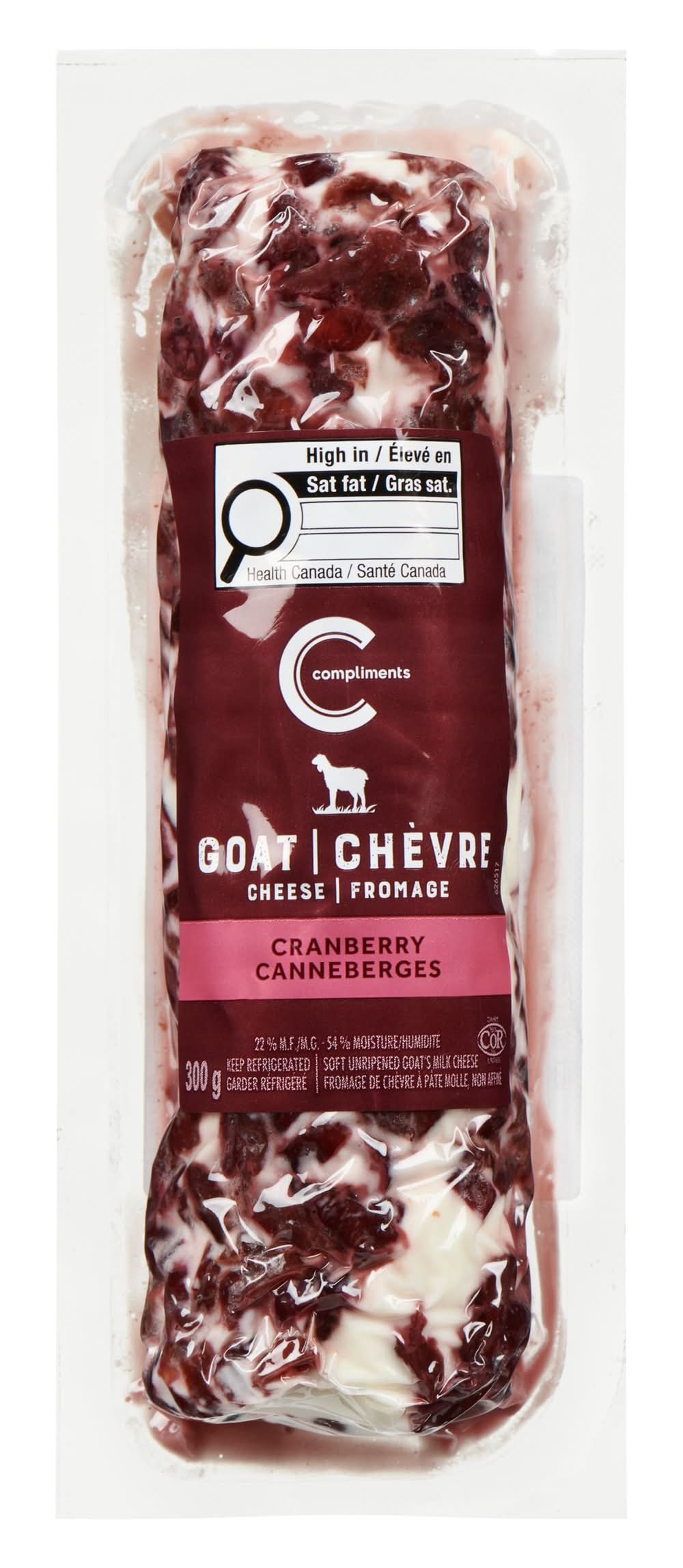 Compliments Goat Cheese, Cranberry (300 g)