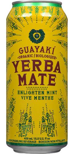 Guayaki Organic Yerba Mate Enlighten Energy Drink, Mint (458 ml)