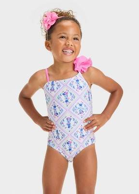 Disney Baby Girls Minnie Mouse One Piece Swimsuit, 18M, Pink