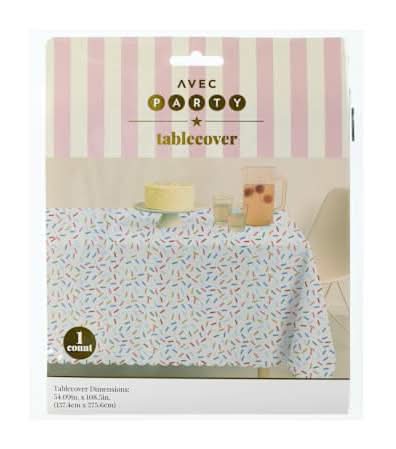 AVEC Party Table Cover Rainbow Sprinkles