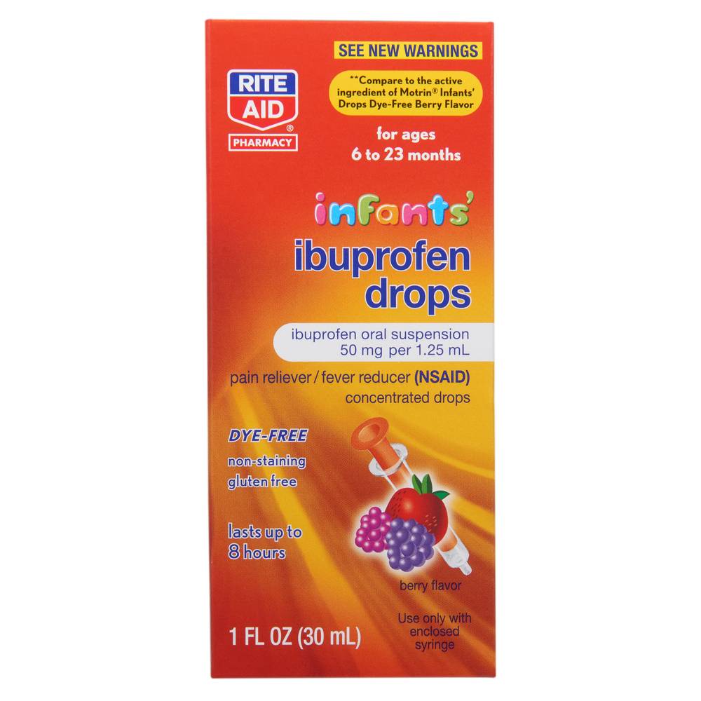 Rite Aid Infants' Ibuprofen Oral Suspension Drops, Berry (1 fl oz)