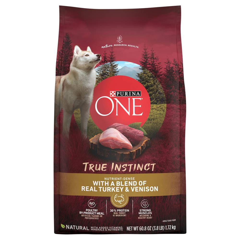 Purina One True Instinct Adult With a Blend Of Real Turkey & Venison Dog Food (3.8 lbs)