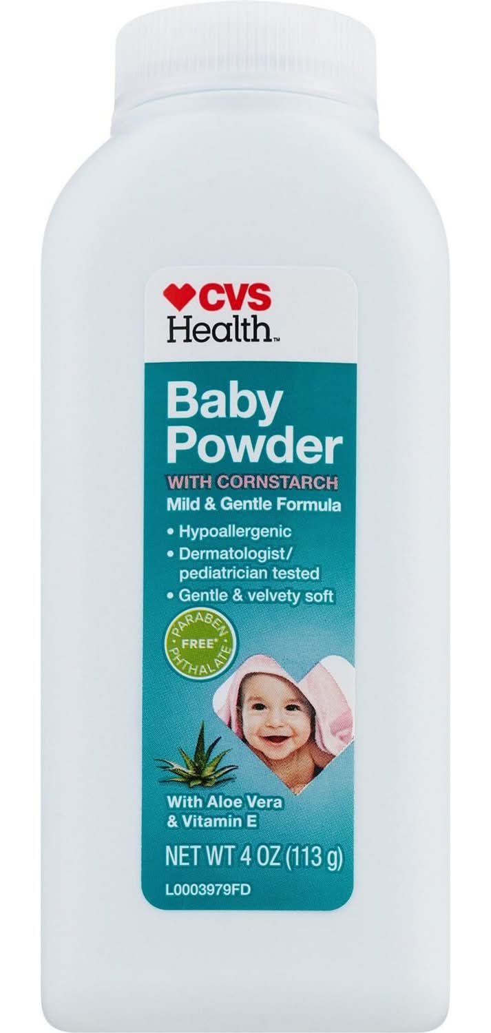 CVS Pharmacy Baby Powder With Aloe Vere & Vitamin E (4 oz)