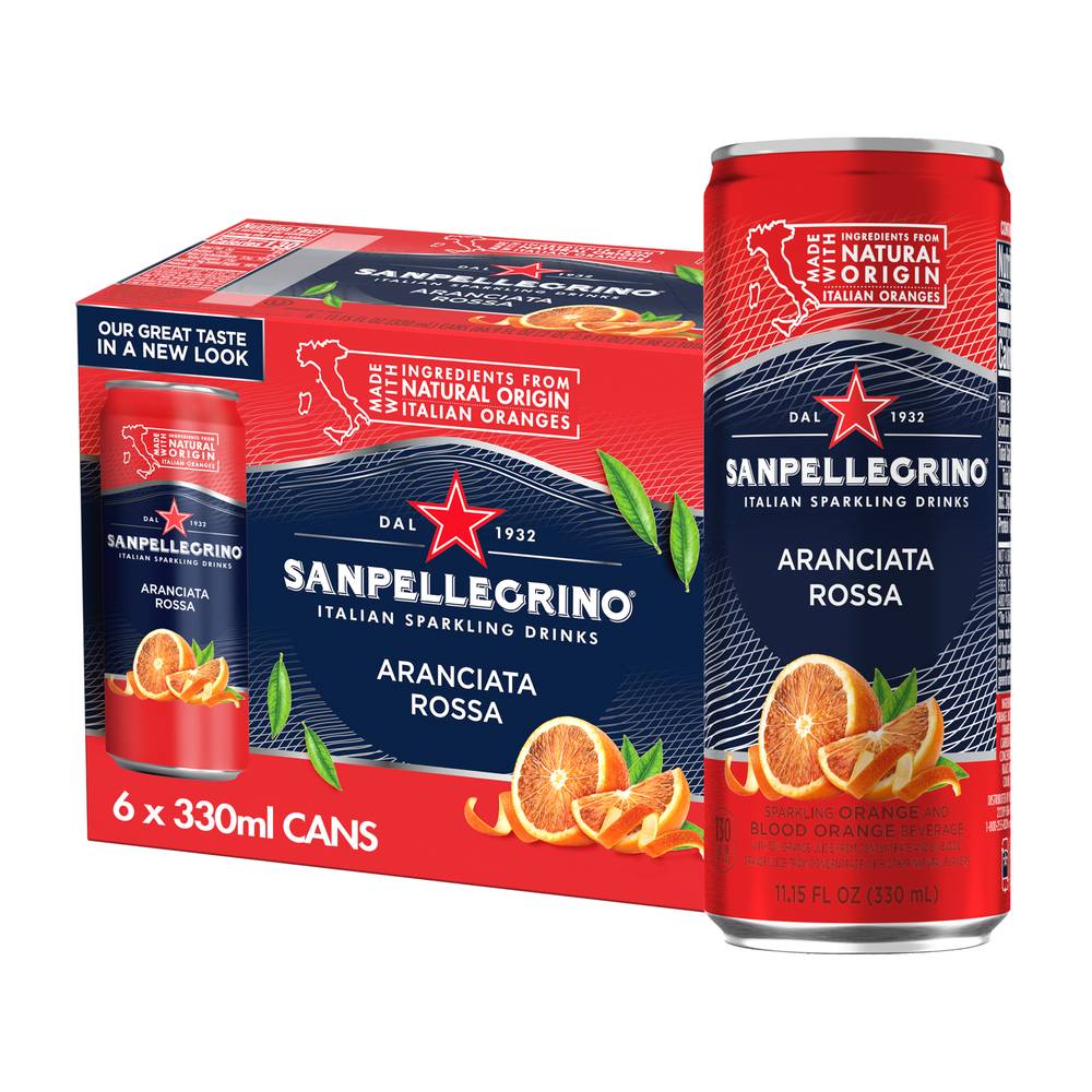 Sanpellegrino Ananciata Rossa Italian Sparkling Water (6 pack, 11.15 fl oz)