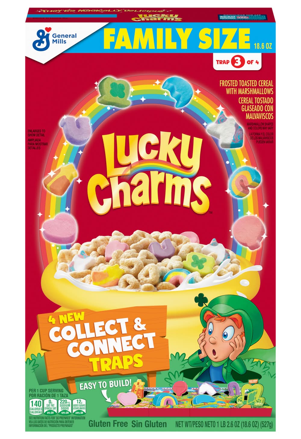 Lucky Charms Gluten Free Frosted & Toasted Cereals With Marshmallows (18.6 oz)