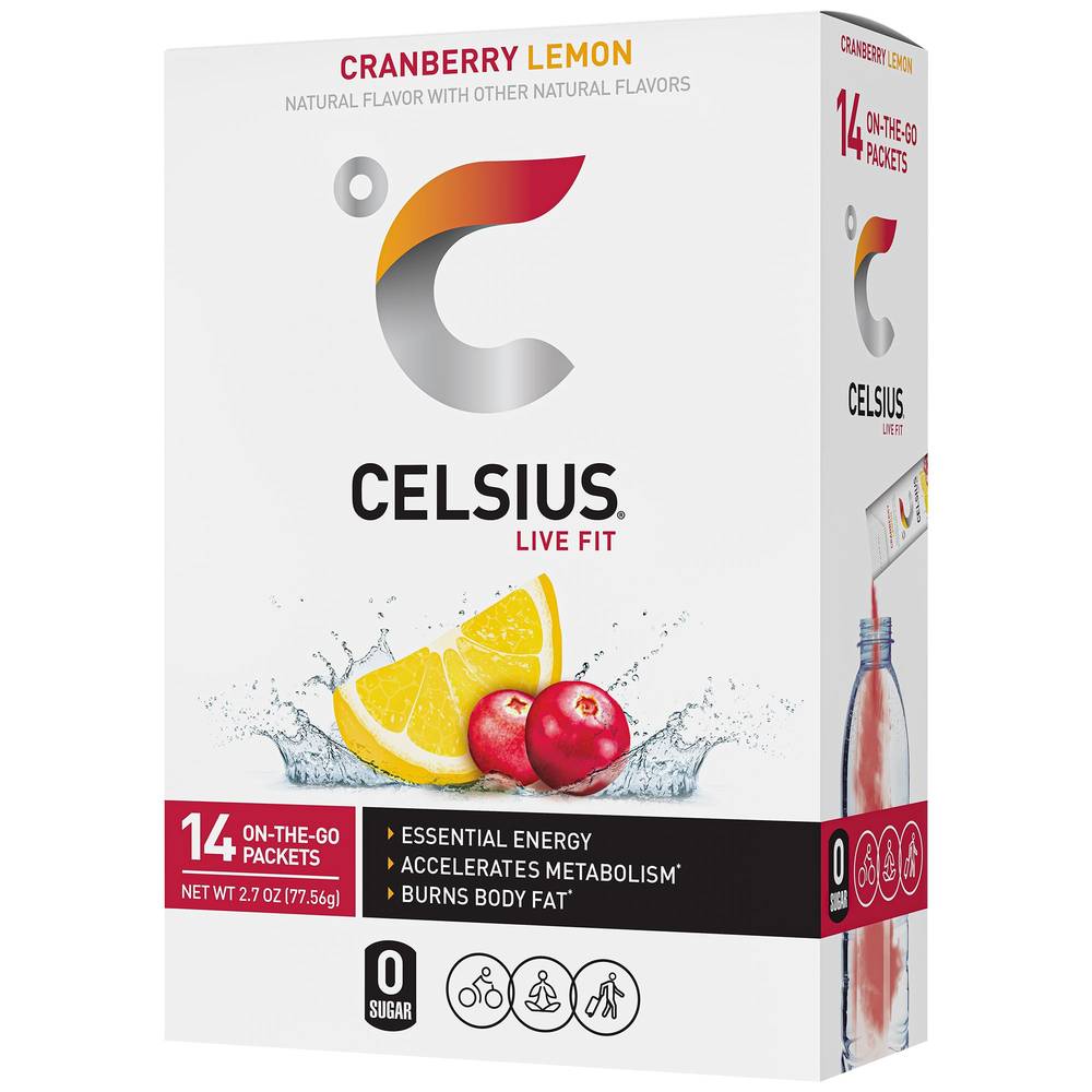 Celsius Stick packs (cranberry -lemon)
