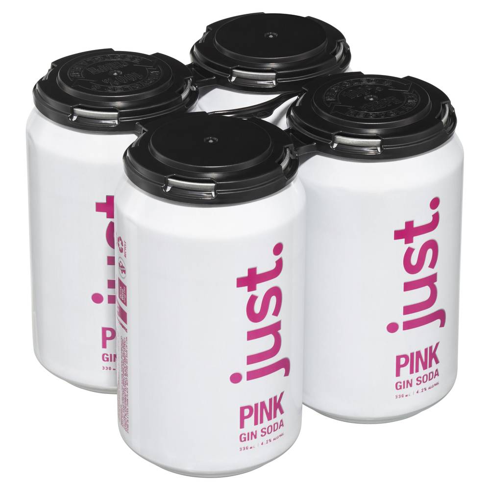 Just Pink Gin Soda 330mL x Pack 4