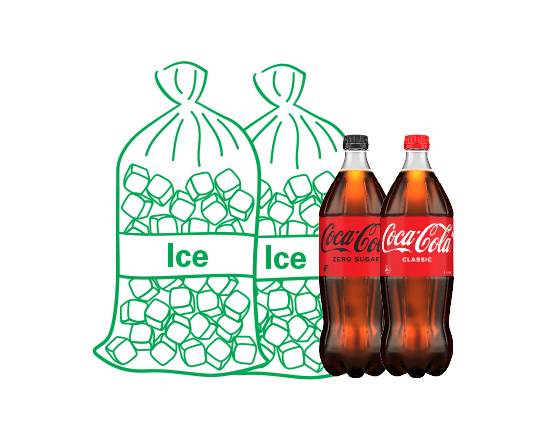 Party Ice & coke 1.25L Combo