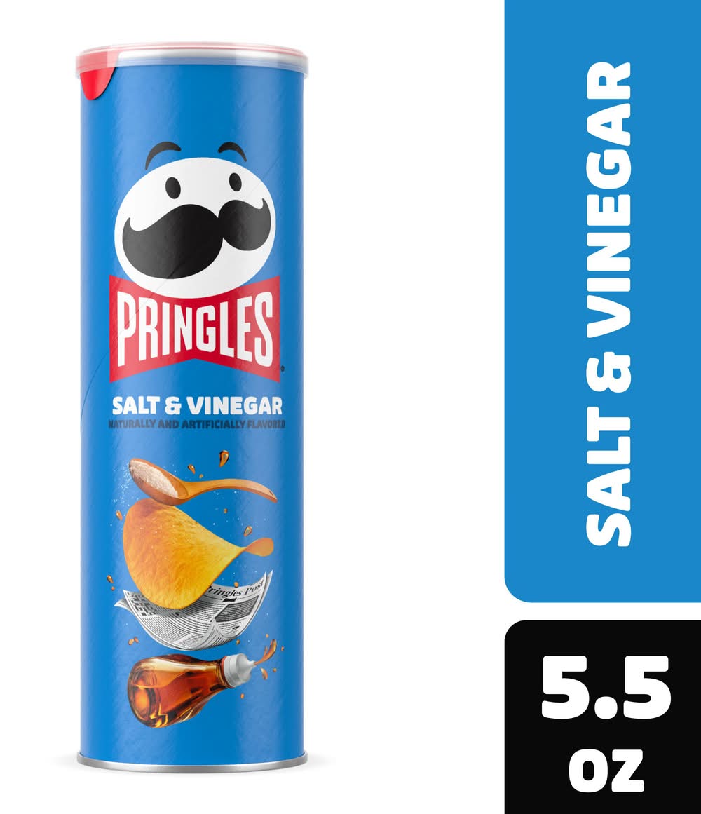 Pringles Potato Crisps, Salt & Vinegar (5.5 oz)