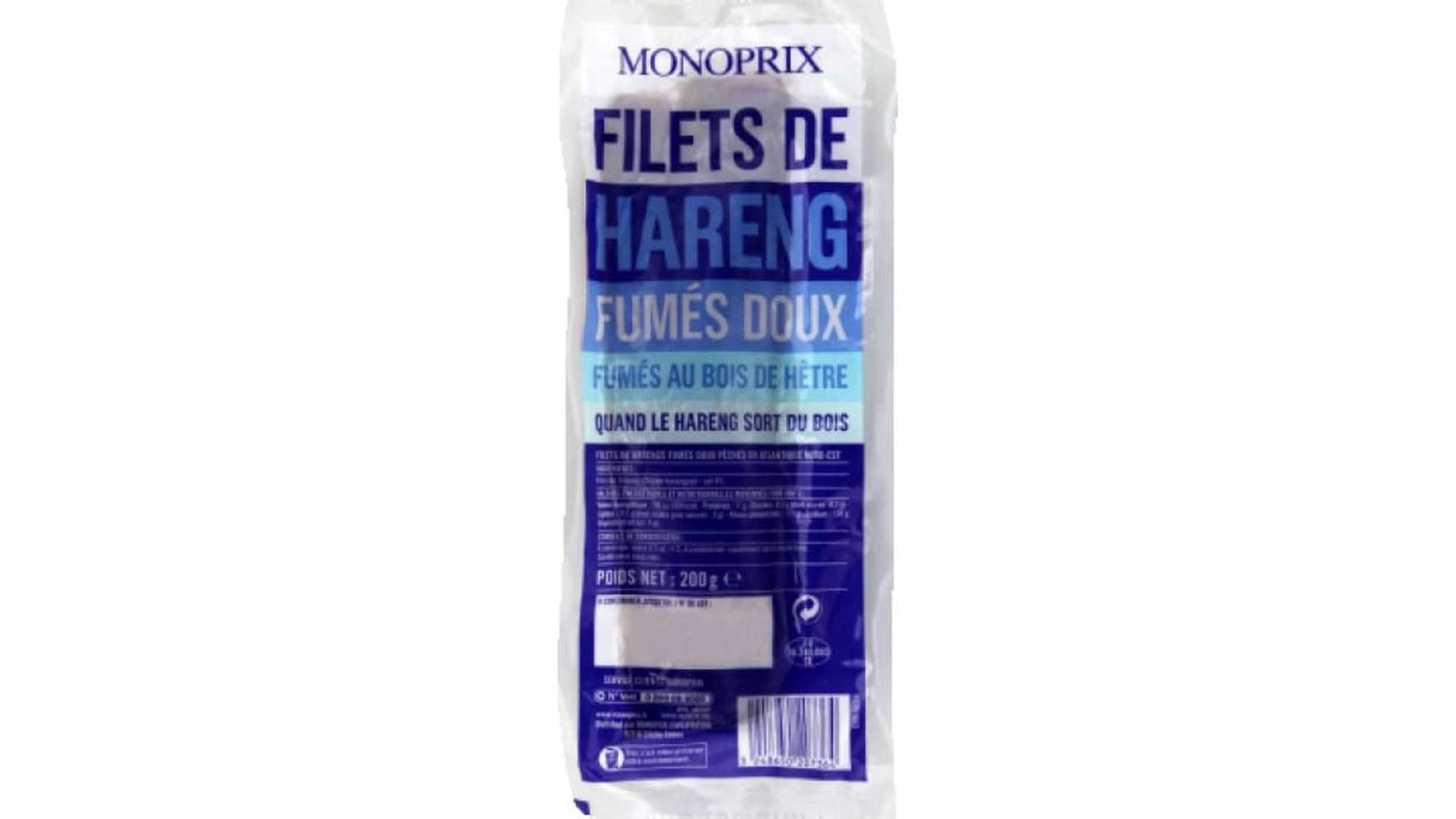 Monoprix - Filets de hareng fumés doux