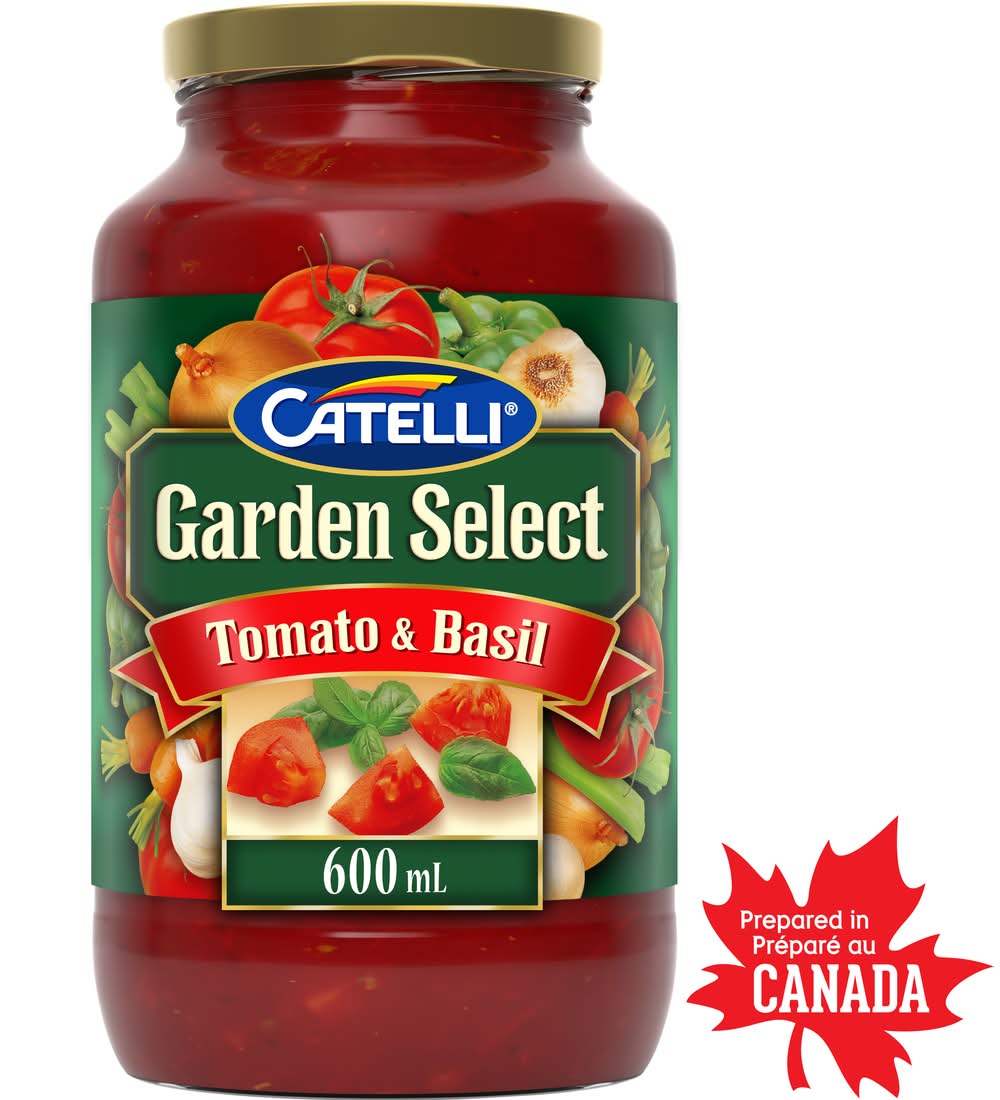 Catelli sauce pour pâtes sélection du jardin tomates et basilic - garden selection tomato and basil pasta sauce