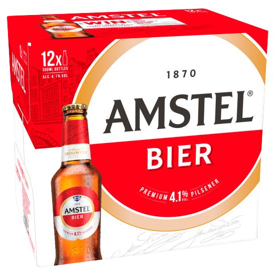 Amstel Light Amstel Lager Beer Bottles (12 ct, 300ml)