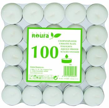 Set 100 Tealights ROURA - Blanco