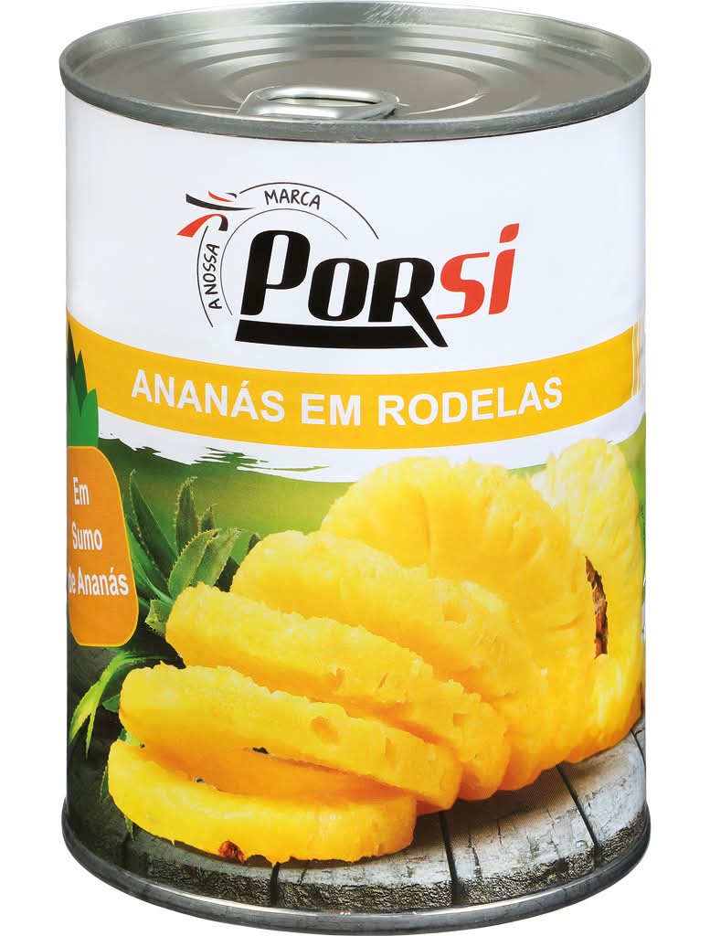 Porsi - Ananás em rodelas, embalagem de 565g