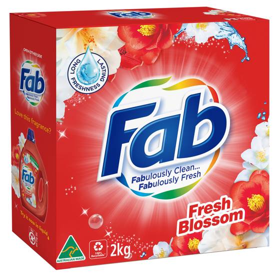 Fab Ultra Sunshine Fresh Top & Front Loader Laundry Powder 2kg