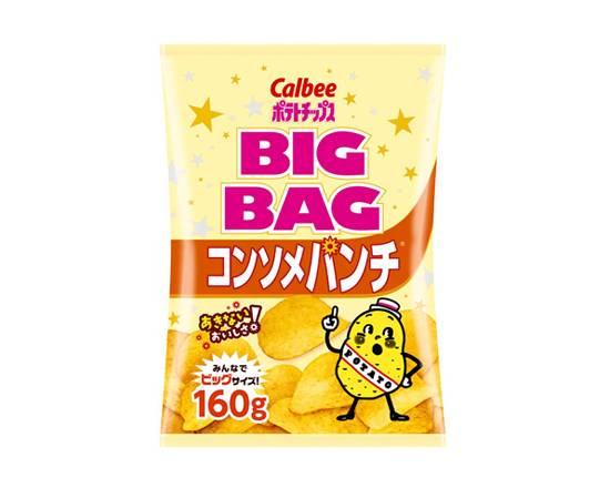 70362：カルビー ポテトチップス ビッグバッグコンソメパンチ 160G / Calbee Potato Chips, Consomme Punch Big Bag×160G