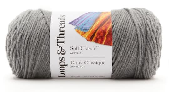 Loops & Threads Soft Classic Solid Yarn (Gray)