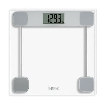 Thinner Clear Glass Digital Weight Scale 1.82 kg, 11.8x11.8 in, Silver