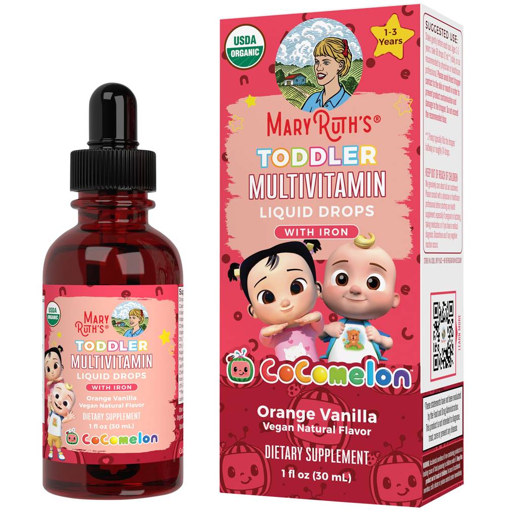 MaryRuth's Cocomelon Toddler Multivitamin With Liquid Drops, Orange & Vanilla (1 fl oz)